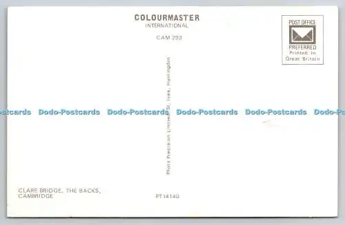 R736322 Cambridge Clare Bridge The Backs Photo Precision Colourmaster Internation