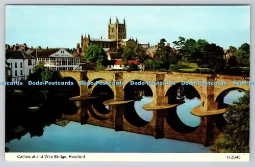 R736339 Hereford Cathedral and Wye Bridge E T W Dennis Scarborough London