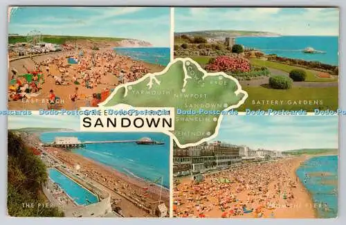 R736420 Greetings For Sandown The Pier J Salmon Sevenoaks Multi View