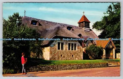 R736468 Isle of Wight The Thetdached Church Freshwater Bay D Constance Littlehampt