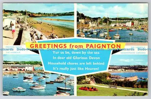 R736494 Grüße aus Paignton The Harbour E T W Dennis PM South Devon 1970 Mul