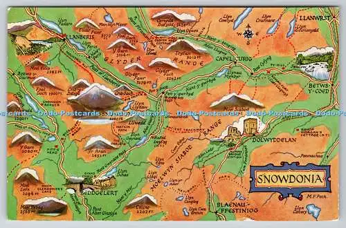 R73600 Snowdonia Map J Salmon Sevenoaks Eng 1965