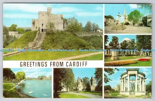 R736511 Greetings From Cardiff J Salmon Sevenoaks Multi View