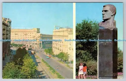 R736513 Tscheljabinsk Straße benannt nach S M Zwilling Denkmal für S M Zwilling Pla