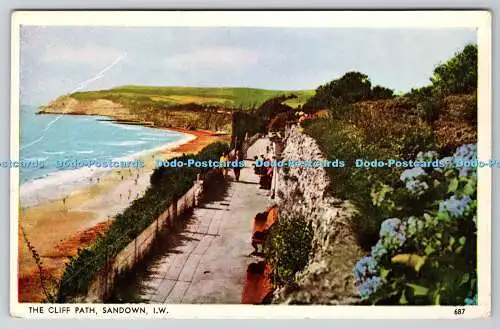 R736803 I W Sandown The Cliff Path G Dean PM Shanklin 1961