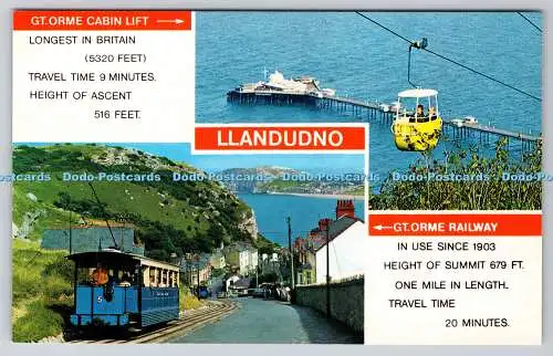 R736835 Llandudno Gt Orme Cabin Lift Gt Orme Railway Bamforth Holmfirth Yorkshir