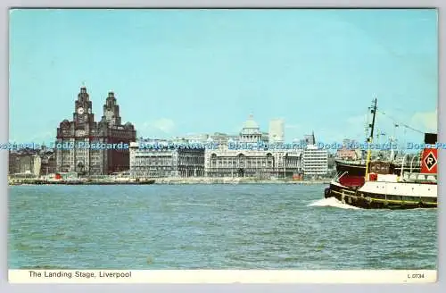 R736849 Liverpool The Landing Stage E T W Dennis Scarborough