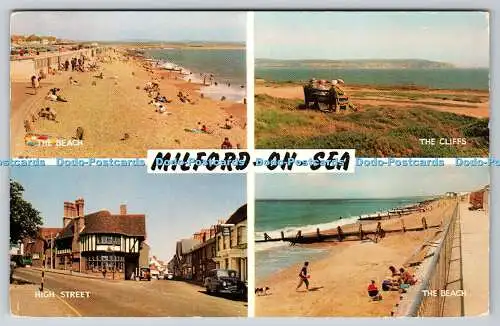 R736948 Milford on Sea The Beach J Salmon Sevenoaks Eng PM Lymington 1963 Multi