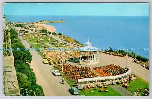 R736949 Folkestone The Leas and Bandstand E T W Dennis Scarborough