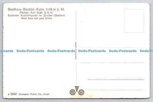 R737136 Bachtel Kulm 1119m Blick a Greifen u Pfaffikersee Photoglob Wehrli AG