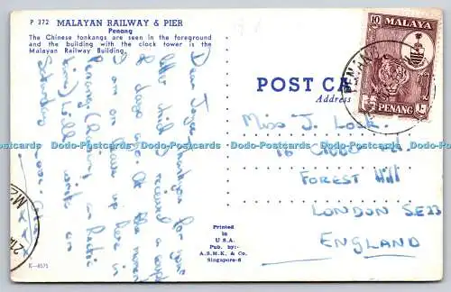 R737208 Penang Malayan Railway and Pier A S M K and Co Singapore