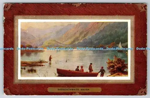 R737270 Bassenthwaite Water The English Lakes Raphael Tuck and Sons Framed Gem O