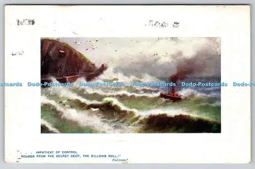 R737307 Rough Seas Raphael Tuck and Sons Oilette No 9729