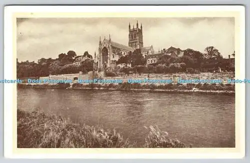 R737393 Worcester Cathedral Blick auf die Kathedrale vom Westjordanland von Severn Raphael T