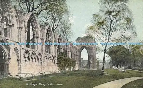 R576189 St Marys Abbey York Fine Art Post Cards Christian Novels Publishing 1911