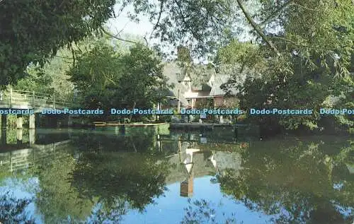 R576241 Bridge and Thatched Cottage Flatford F W Pawsey 1993