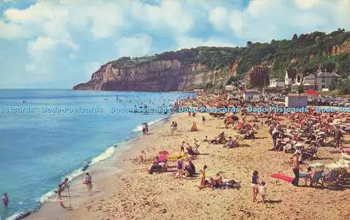 R576378 Shanklin Beach with Dunnose Point I o W Natural Colour Series Photograph