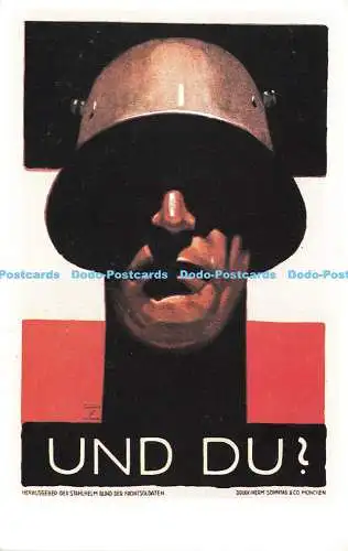 R576569 Und du Dalkeith Plakatkarte P155 Ludwig Hohlwein Deutschland 1932 And You Da