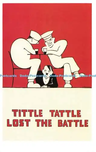 R576591 Tittle Tattle Lost the Battle Dalkeith Poster Karte P296 G Lacoste um 1942