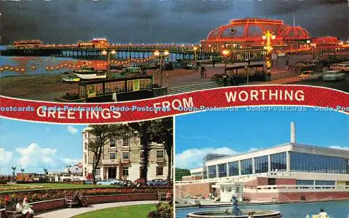 R576619 Greetings from Worthing D Constance Limited Vita Nova 1975 Multi View