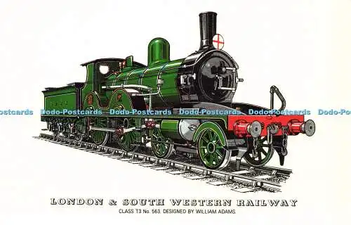 R576698 London and South Western Railway Class T3 No 563 William Adams Railed Tr