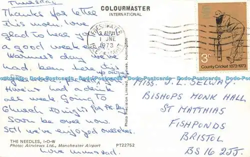 R576713 Nadeln I O W Airviews Colourmaster International Precision 1973