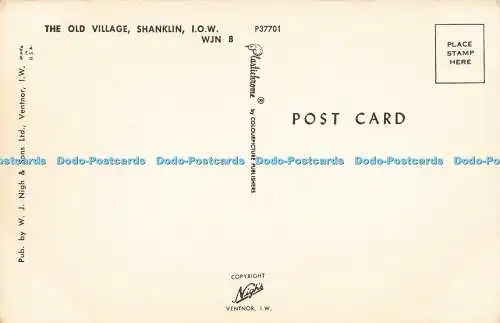 R576956 Old Village Shanklin I O W Nigh Plastichrome Farbbild Verlag