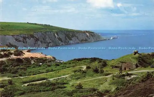 R576961 Alaun Bay and Needles I W Natural Colour Series Photographic Greeting Car