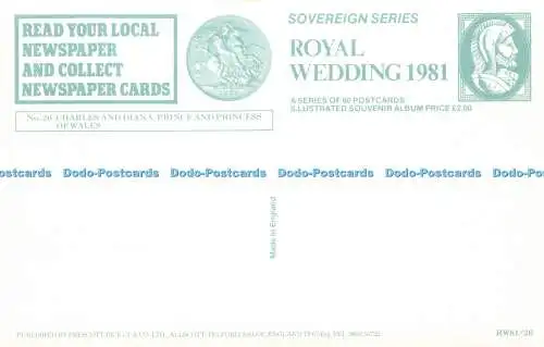 R576976 Nr 26 Charles und Diana Prinz und Prinzessin von Wales Sovereign Serie Ro