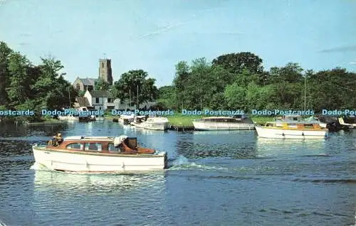 R577004 Ranworth Broad and St Helens Church Norfolk Cotman Color Series Jarrold