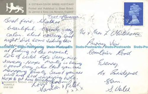 R577004 Ranworth Broad and St Helens Church Norfolk Cotman Color Series Jarrold