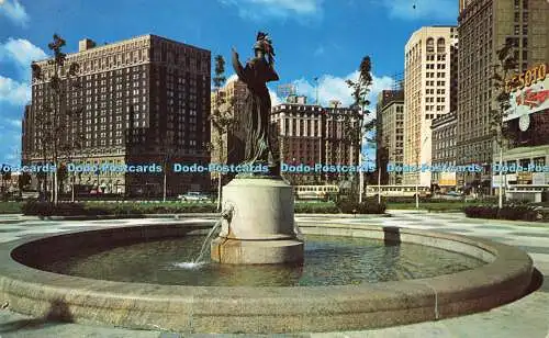 R577043 Grand Circus Park Detroit Michigan Lucy Gridley Plastichrome Colourpictu