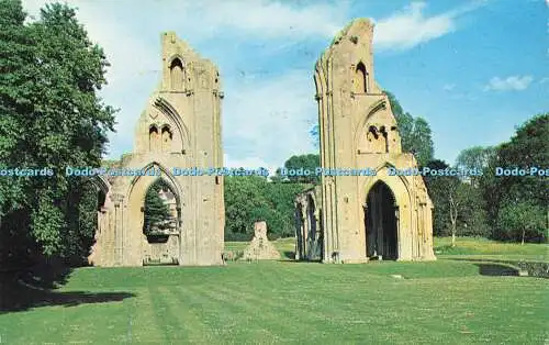 R577132 Abbey Ruins Glastonbury Plastichrome Colourpicture Publishers H D Keilor