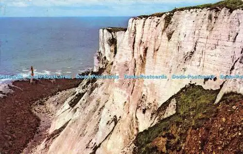 R577143 Beachy Head Cliffs and Lighthouse Eastbourne Cotman Color Jarrold 1964