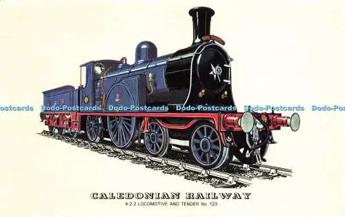 R577172 Caledonian Railway 4 2 2 Lok und Tender Nr 123 Nostalgie Miniatur