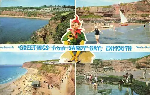 R577191 Greetings from Sandy Bay Exmouth Dennis 1970 Multi View