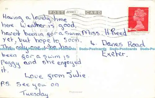 R577191 Greetings from Sandy Bay Exmouth Dennis 1970 Multi View
