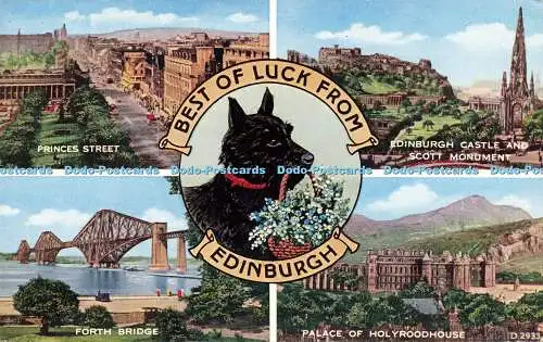 R577216 Best of Luck from Edinburgh D 2933 Valesque Valentines Multi View