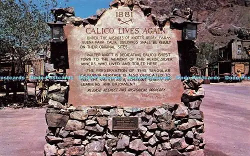 R577247 Calico Ghost Town Commemorative Monument Chuck Roberts Desert Graphic Mi