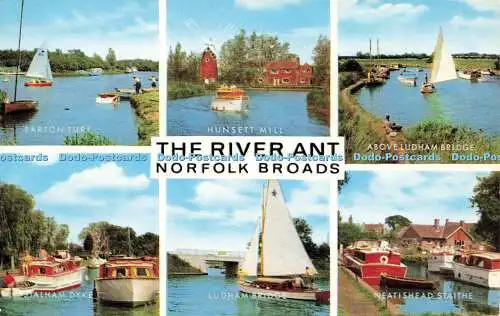 R580224 Norfolk Broads The River Ant Barton Turf Hunsett Mill Ludham Bridge J Sa