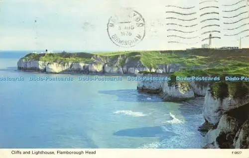 R580238 Flamborough Head Cliffs and Lighthouse E T W Dennis Photocolour 1976