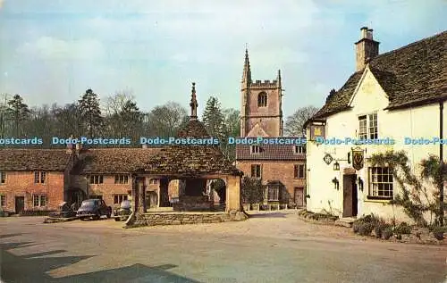 R578100 Castle Combe Market Cross Plastichrome W R Bawden 1963