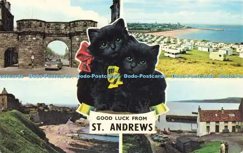 R580268 Viel Glück aus St Andrews The Castle The Harbour The West Port Foto Pre