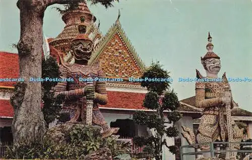 R577366 Temple of Dawn Bangkok Thailand Japan Air Lines Wings of New Japan