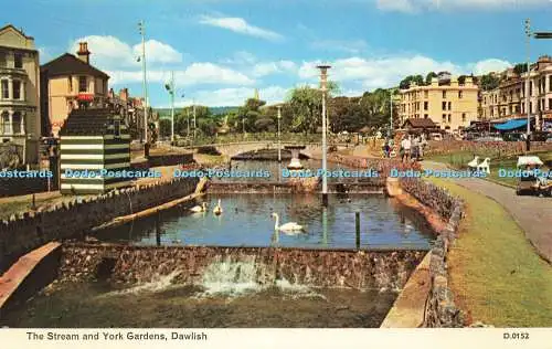 R582514 Dawlish The Stream and York Gardens E T W Dennis Photocolour