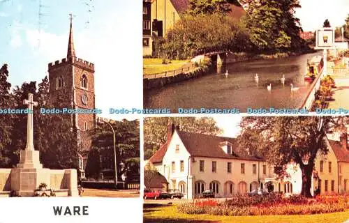 R582554 Ware St Mary Church The River Lea The Priory District View Publishing Co