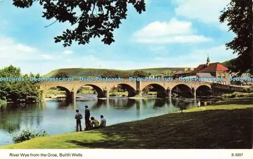 R582561 Builth Wells River Wye from the Groe E T W Dennis Photocolour