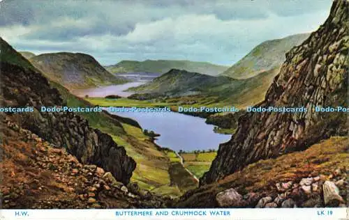 R577420 H W Buttermere and Crummock Water LK 19 H Webster Helvellyn House 1966