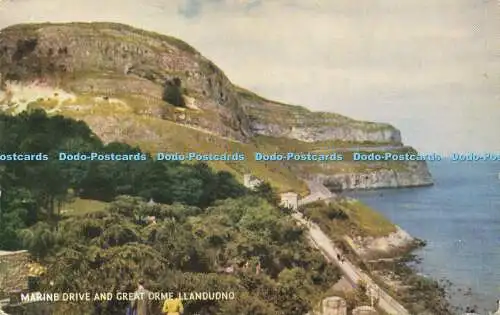 R582616 Llandudno Marine Drive and Great Orme J Salmon Cameracolour 1959