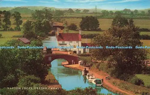 R580376 Oxford Canal Napton Locks J Salmon Cameracolour 1973